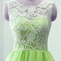 Lace And Tulle Homecoming Dresses, Pretty Knee..