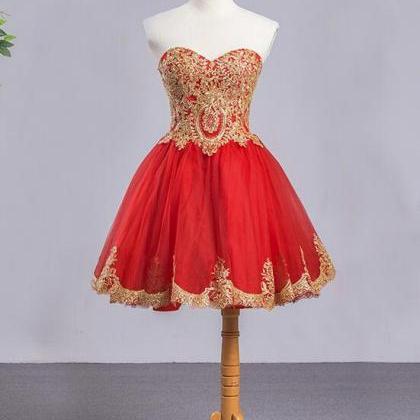 Sweetheart Tulle Short Homecoming Dress With..