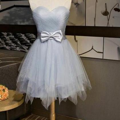 Beautiful Simple Tulle Party Dress With Bow,..