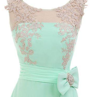 Mint Cocktail Homecoming Dresses,chiffon Prom Gown