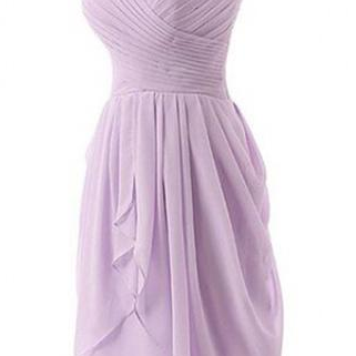 Lilac Short Party Dress Bridesmaids Dresses
