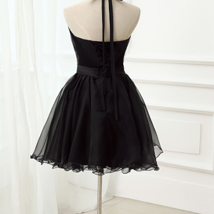 Tie Halter Little Black Dress Party Homecoming..