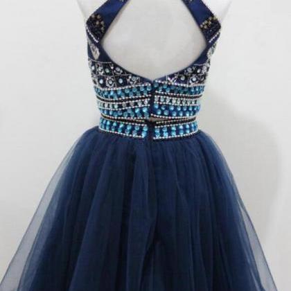 Crystal Beaded Two Piece Homecoming Dresses..