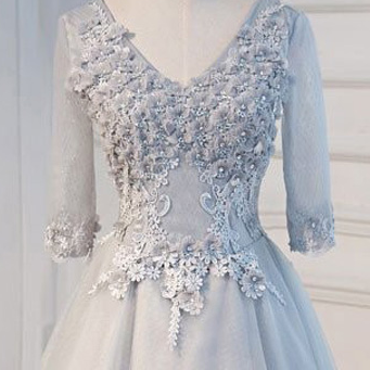 Charming Prom Dress,appliques Homecoming..