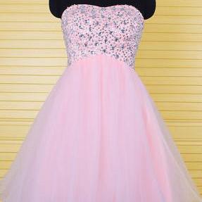 Love Prom Dress,elegant Beaded Prom Dress,short..