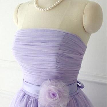 Lavender Prom Dresses,strapless Prom Dress,..