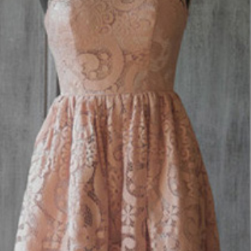 Elegant One Shoulder Lace Bridesmaid Dresses,..