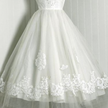Applique Prom Dress,beaded Prom Dress,illusion..
