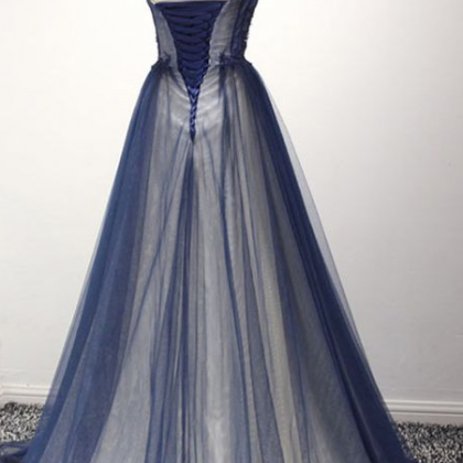 Tulle A-line Formal Prom Dress, Beautiful Long..