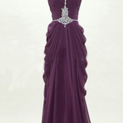 Elegant Vintage Chiffon Formal Prom Dress,..