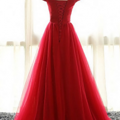 Elegant A Line Off Shoulder Formal Prom Dress,..