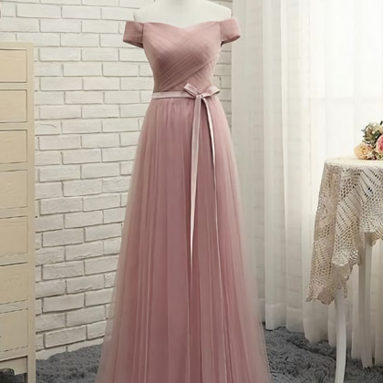 Elegant Simple Tulle A-line Formal Prom Dress,..