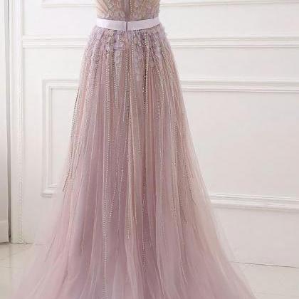 Elegant Sweetheart Tulle Formal Prom Dress,..