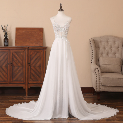 Elegant A-line Chiffon and Lace For..
