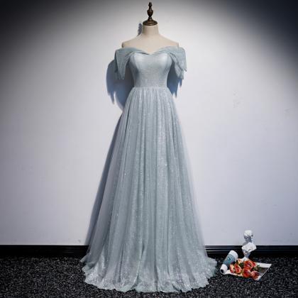 Elegant Simple Tulle Formal Prom Dress, Beautiful..
