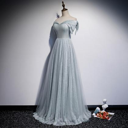 Elegant Simple Tulle Formal Prom Dress, Beautiful..