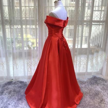 Elegant A-line Sweetheart Satin Formal Prom Dress,..