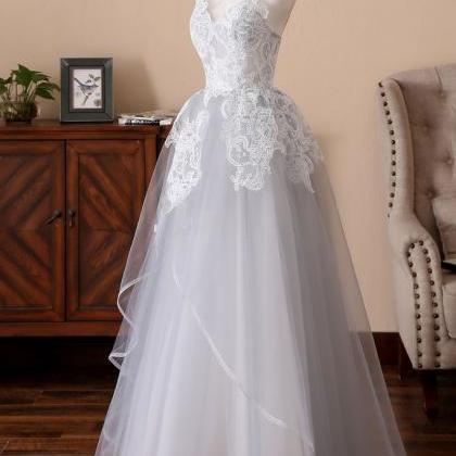 Elegant Sweetheart Lace Straps Tulle Formal Prom..