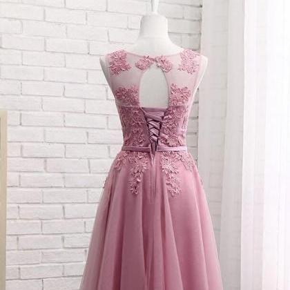 Elegant Sweetheart Appliques Tulle Formal Prom..