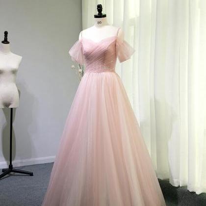 Elegant Off The Shoulder Tulle Formal Prom Dress,..