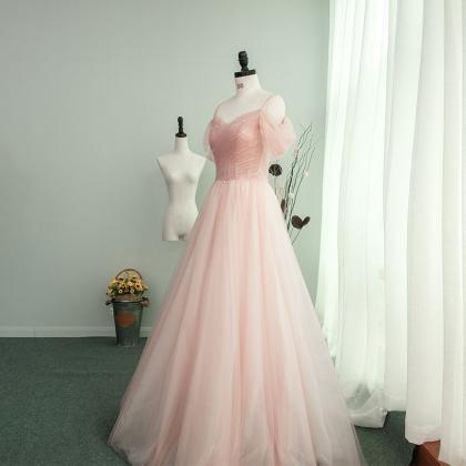 Elegant Off The Shoulder Tulle Formal Prom Dress,..
