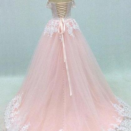 Elegant Sweetheart Lace Applique Tulle Formal Prom..
