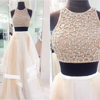 2015 Long Popular Two Piece Prom Dr..