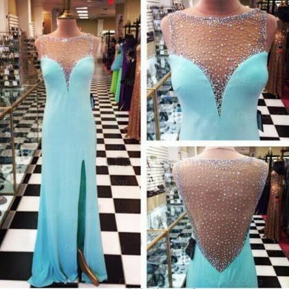 See Through Prom Dresses Mermaid Prom Dress..
