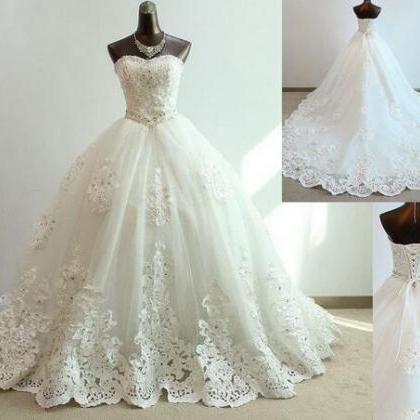 Wedding Dresses, Strapless Wedding Dresses, A-line..
