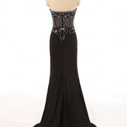 Long Prom Dress, Black Prom Dress, Modest Prom..