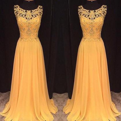 Prom Dresses, Yellow Prom Dresses Long Yellow Prom..