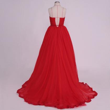 High Low Prom Dresses,chiffon Prom Dress,red Prom..