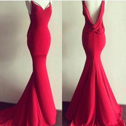 Mermaid Prom Dresses,princess Prom Dress,red Prom..
