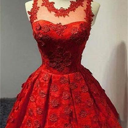 Short Red Homecoming Dress,cute Homecoming..