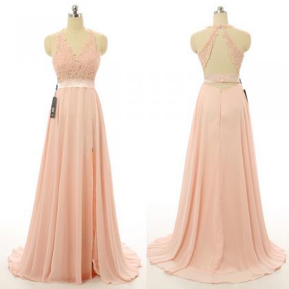 Prom Dresses,blush Pink Evening Gowns,sexy Formal..