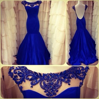 Royal Blue Prom Dress,prom Dress,backless Prom..