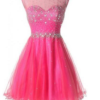 Homecoming Dress,pink Homecoming Dress,cute..