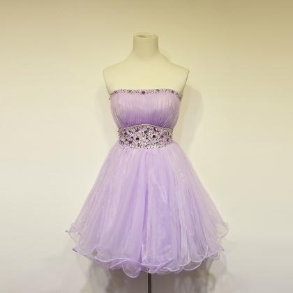 Homecoming Dress,lilac Prom Dresses,tulle..