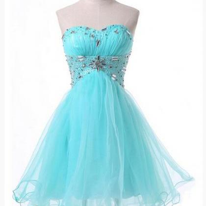 Blue Homecoming Dress,tulle Homecoming..