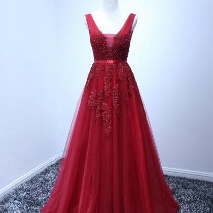 Wine Red Prom Dresses,prom Dress,prom Gown,tulle..