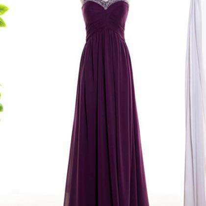 Grape Prom Dresses,grape Prom Dress,silver Beaded..