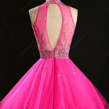 Tulle Homecoming Dress,pink Homecoming Dress,cute..