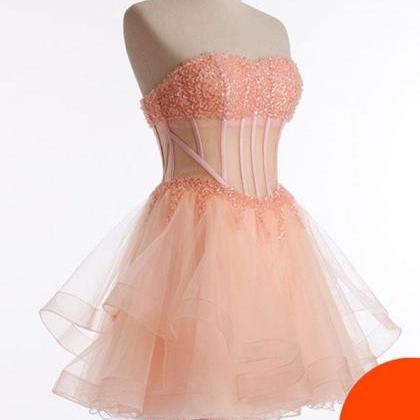 Blush Pink Homecoming Dress,cute Homecoming..