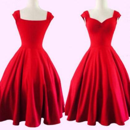 Red Homecoming Dress,red Homecoming Dresses,satin..