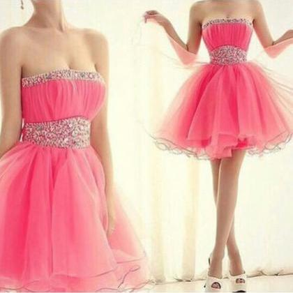 Homecoming Dress,pink Homecoming Dress,cute..