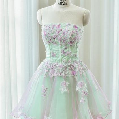Lace Homecoming Dress,lace Prom Dress,cute..