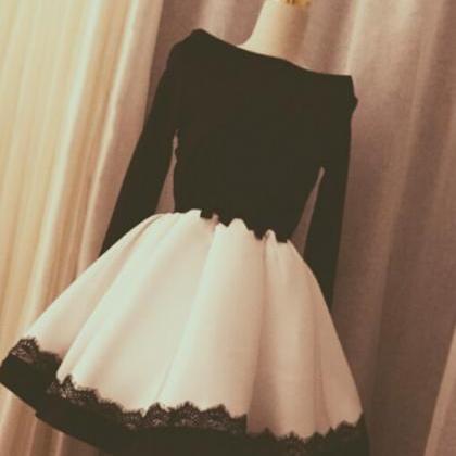 Black Homecoming Dress,lace Homecoming..