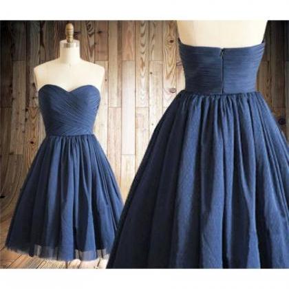 Homecoming Dress,navy Blue Homecoming..