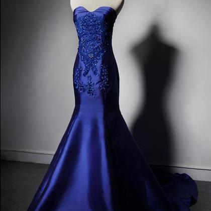 Mermaid Prom Dresses,2016 Prom Dresses,royal Blue..