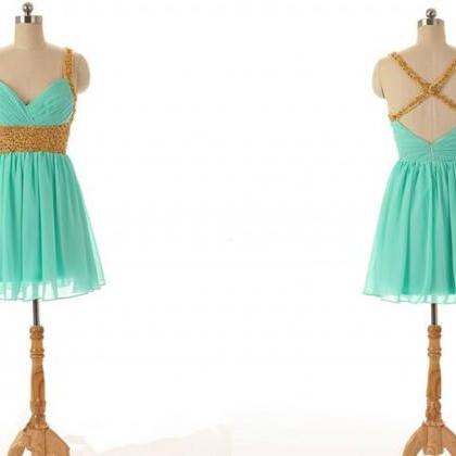 Mint Green Homecoming Dress,short Prom..
